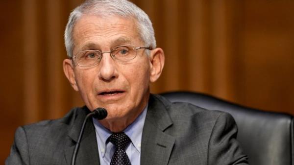 WASHINGTON, DC - MAY 11: Dr. Anthony Fauci, director of the Natio<em></em>nal Institute of Allergy and Infectious Diseases, speaks during a Senate Health, Education, Labor and Pensions Committee hearing to discuss the o<em></em>ngoing federal respo<em></em>nse to COVID-19 on May 11, 2021 in Washington, DC. (